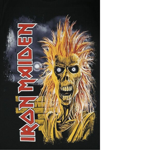 Iron Maiden First Album Track List rock metal Official T-Shirt L NWT - Picture 3 of 5